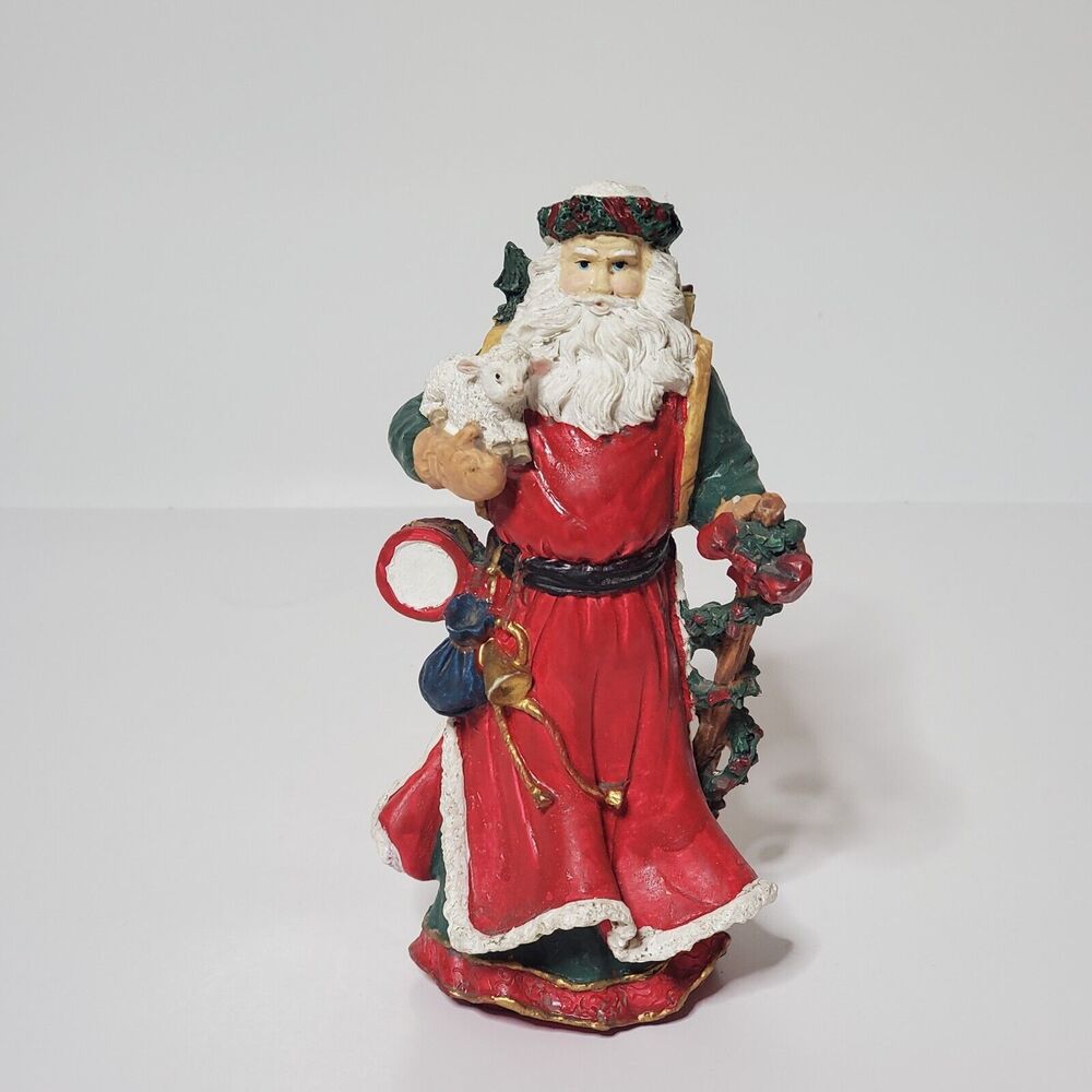 Midwest of Cannon Falls 7” Victorian Santa With Lamb Drum Father Christmas